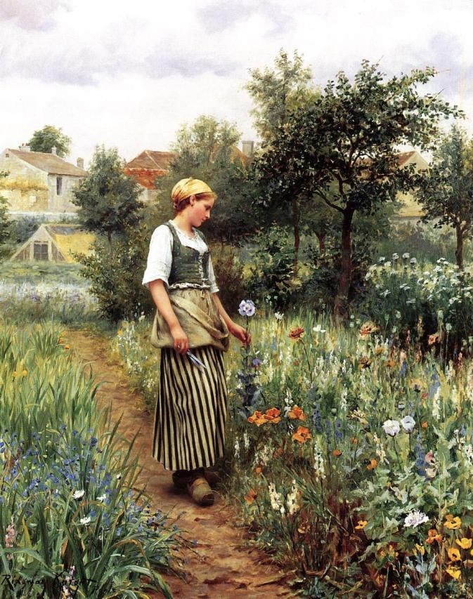 Daniel Ridgway Knight In the Garden